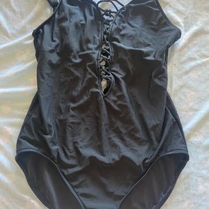 Black Strappy One Piece Bathing Suit